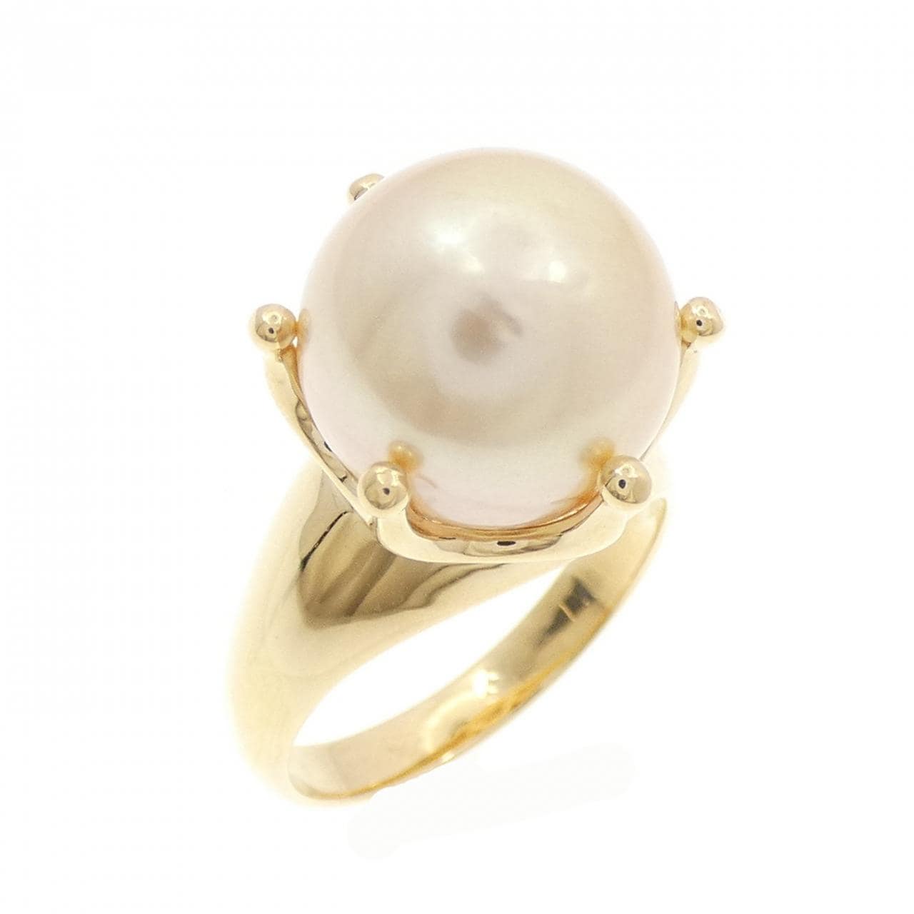 K18YG White Butterfly Pearl ring 11.6mm