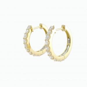 [BRAND NEW] K18YG Diamond earrings 1.001CT