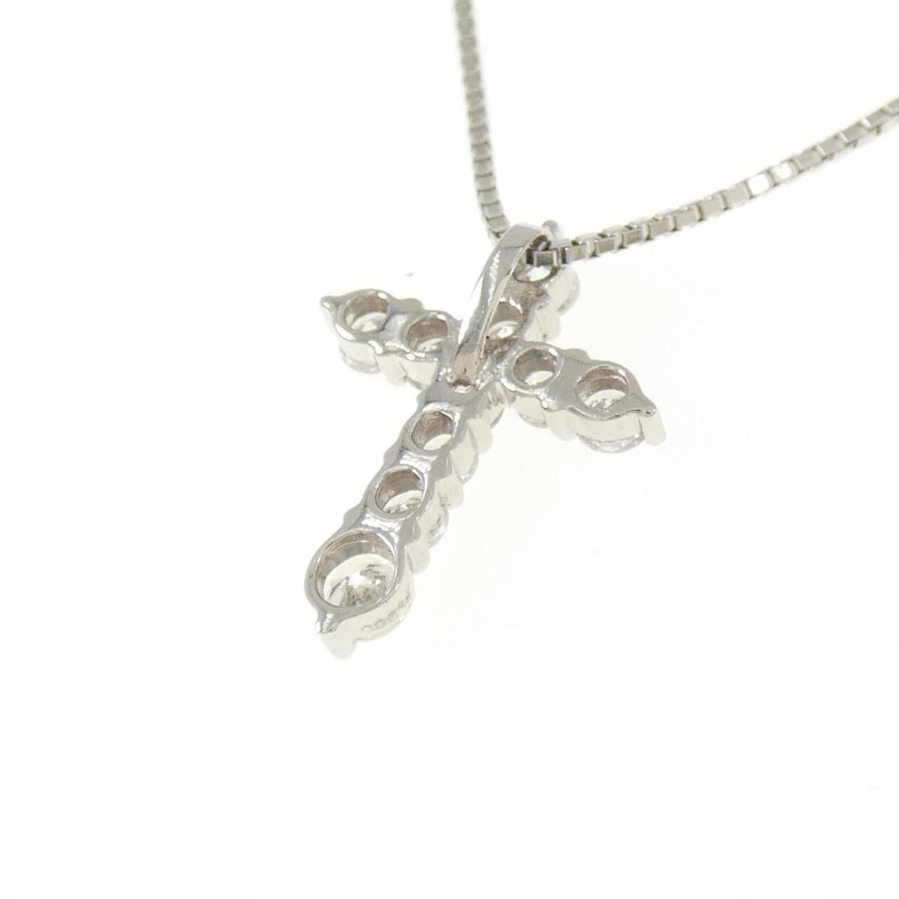 PT900/PT850 クロス ダイヤモンド ネックレス 0.50CT