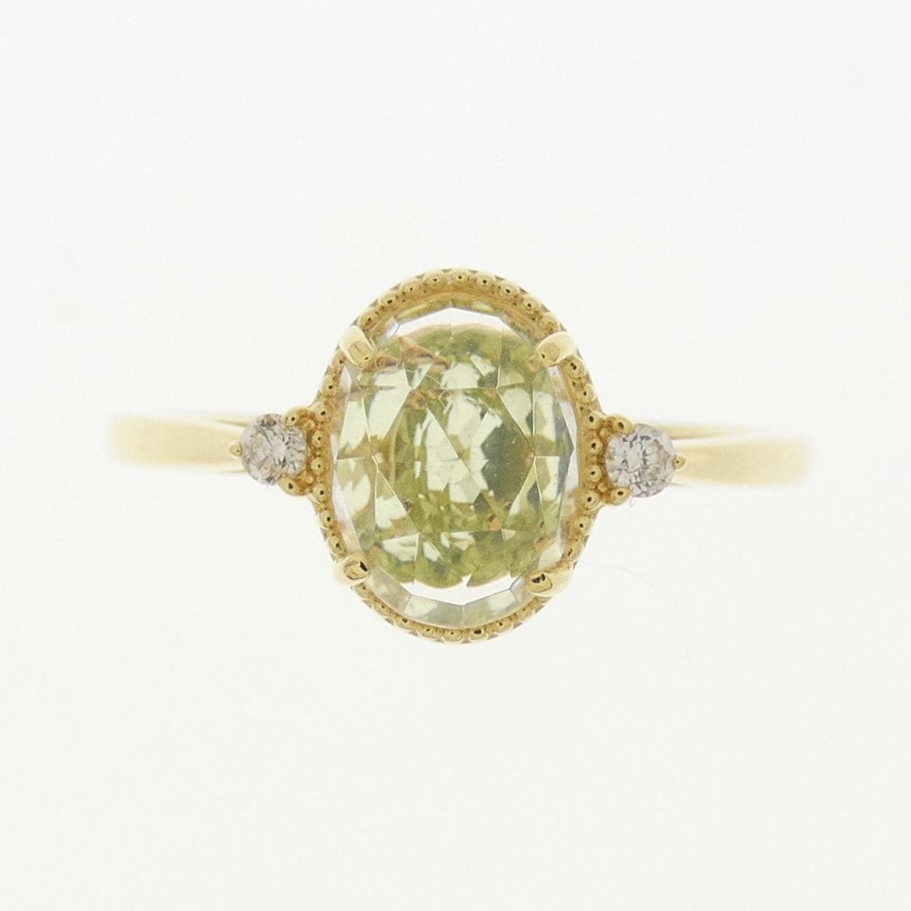 【新品】K18YG カラーストーン リング