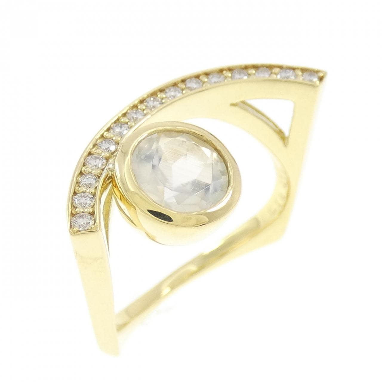 K18YG ムーンストーン リング 0.78CT