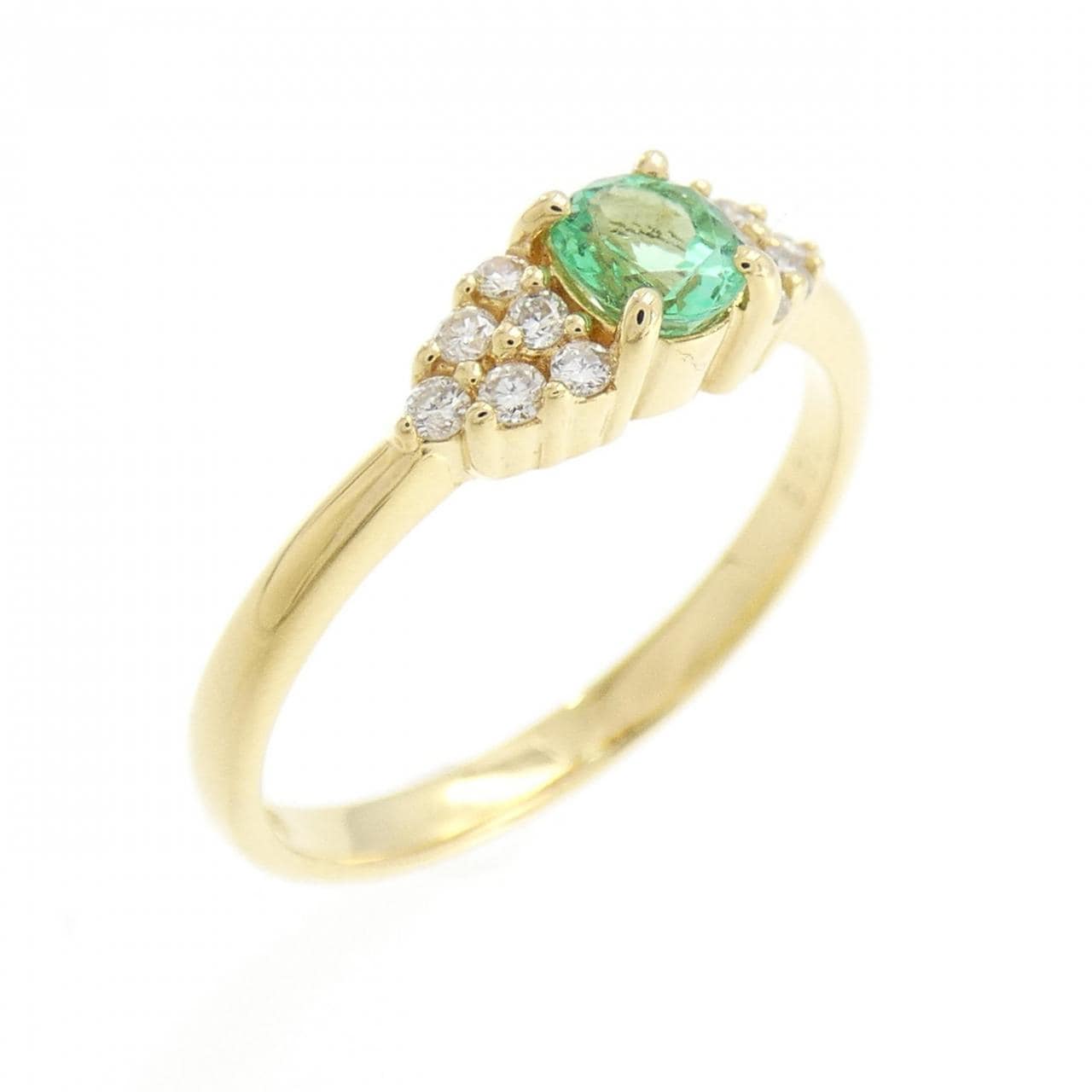 K18YG エメラルド リング 0.24CT
