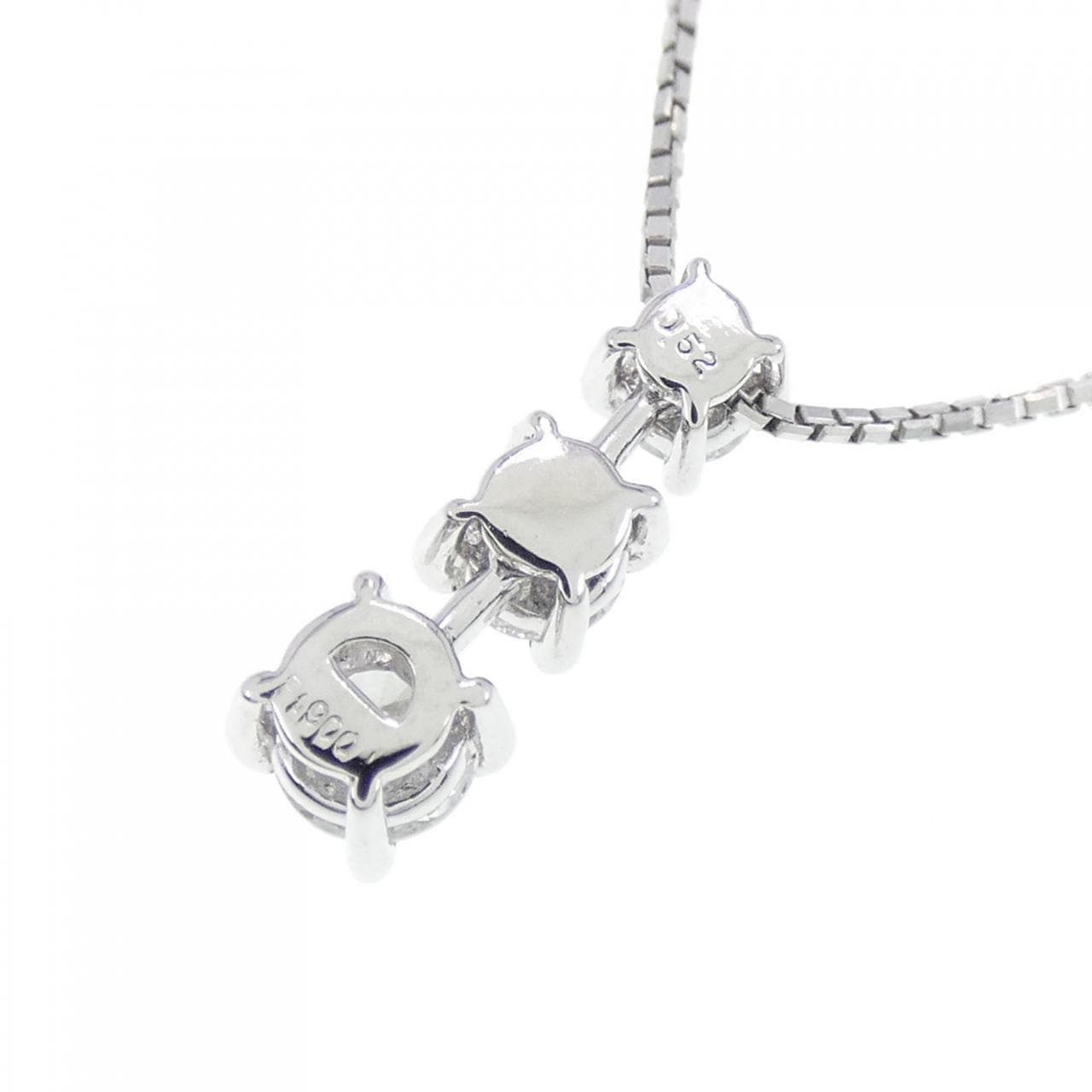 PT Three Stone Diamond Necklace 0.52CT