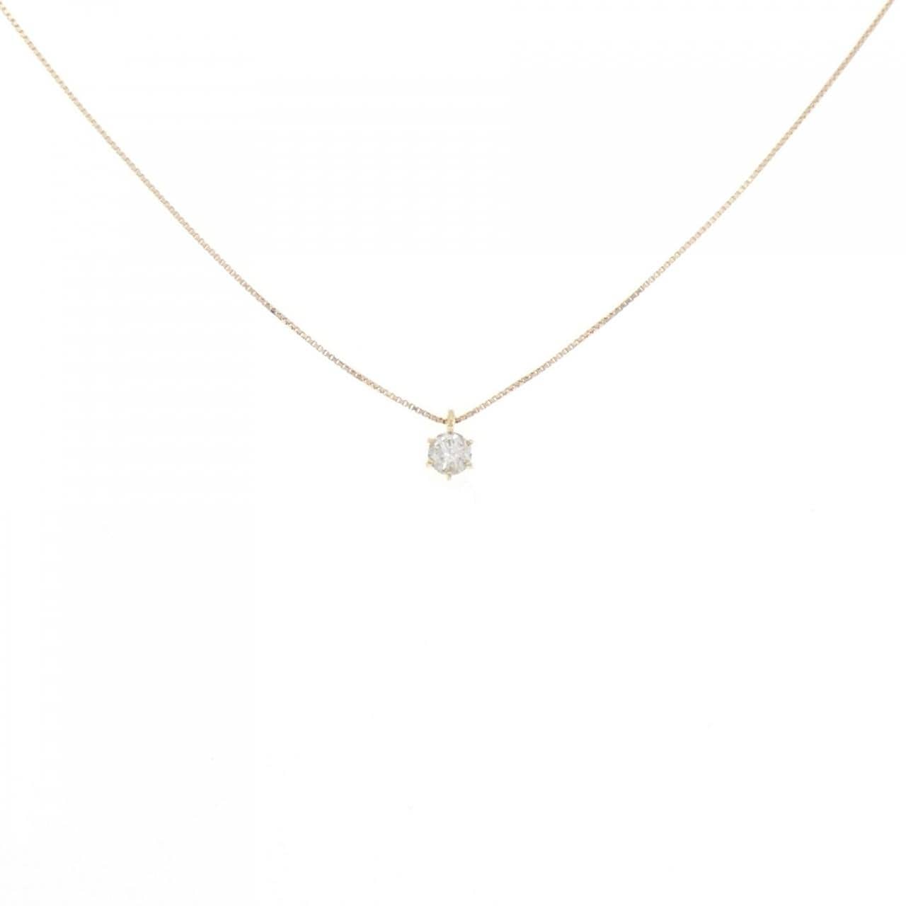 K18YG ソリティア ダイヤモンド ネックレス 0.15CT