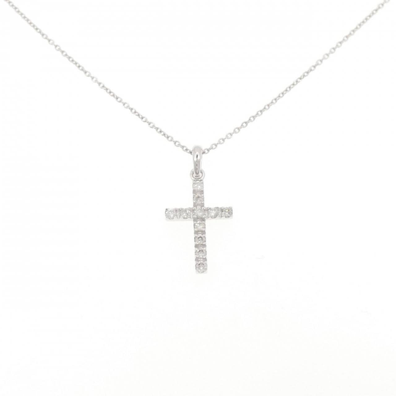 サマンサティアラ クロス ダイヤモンド ネックレス 0.22CT