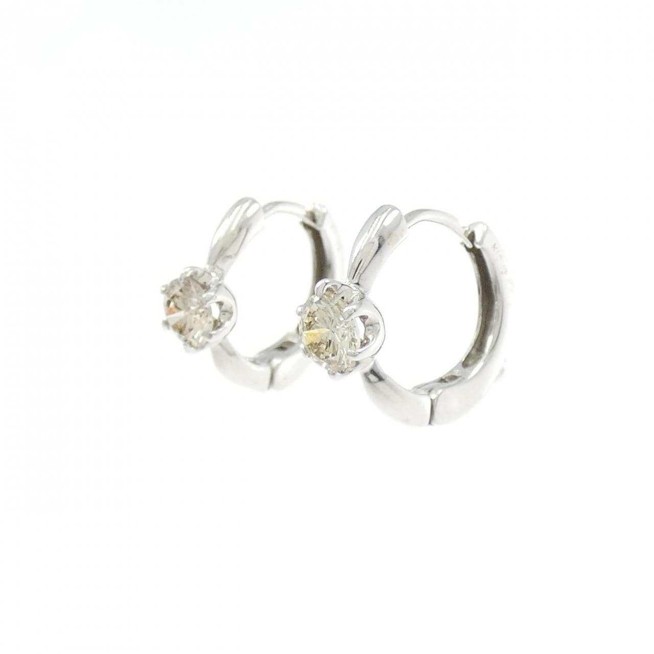 K18WG ダイヤモンド ピアス 0.50CT
