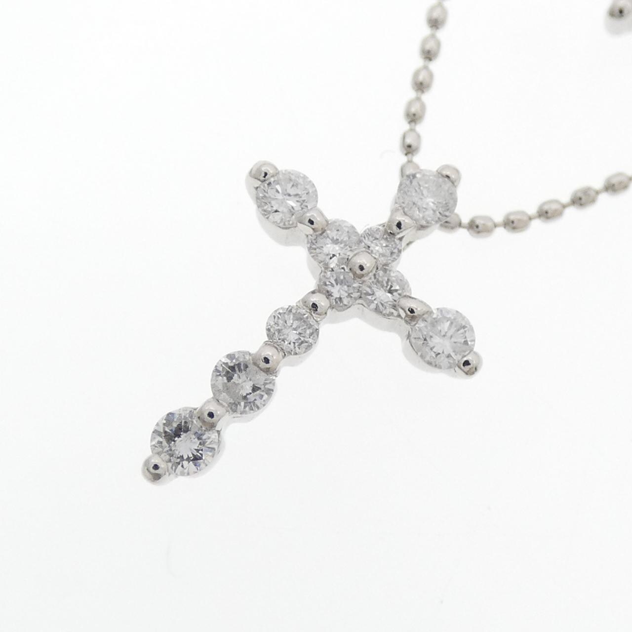 PT900/PT850 クロス ダイヤモンド ネックレス 0.50CT