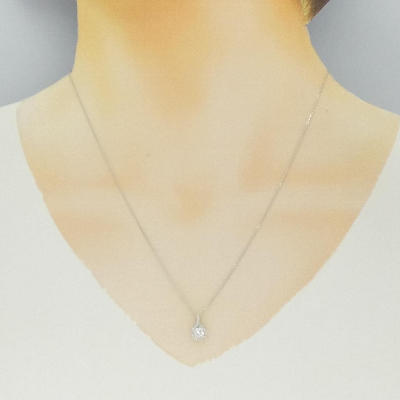 K18WG ダイヤモンド ネックレス 0.325CT G SI2 Fair