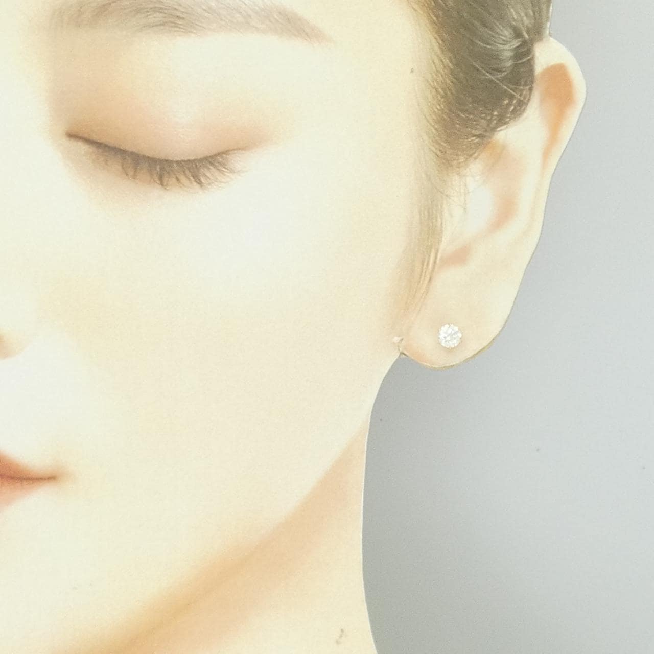 【リメイク】K18YG/ST ダイヤモンド ピアス 0.332CT 0.335CT E-F SI2 EXT-VG