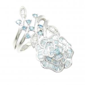 K18WG ローズ ダイヤモンド リング 0.98CT