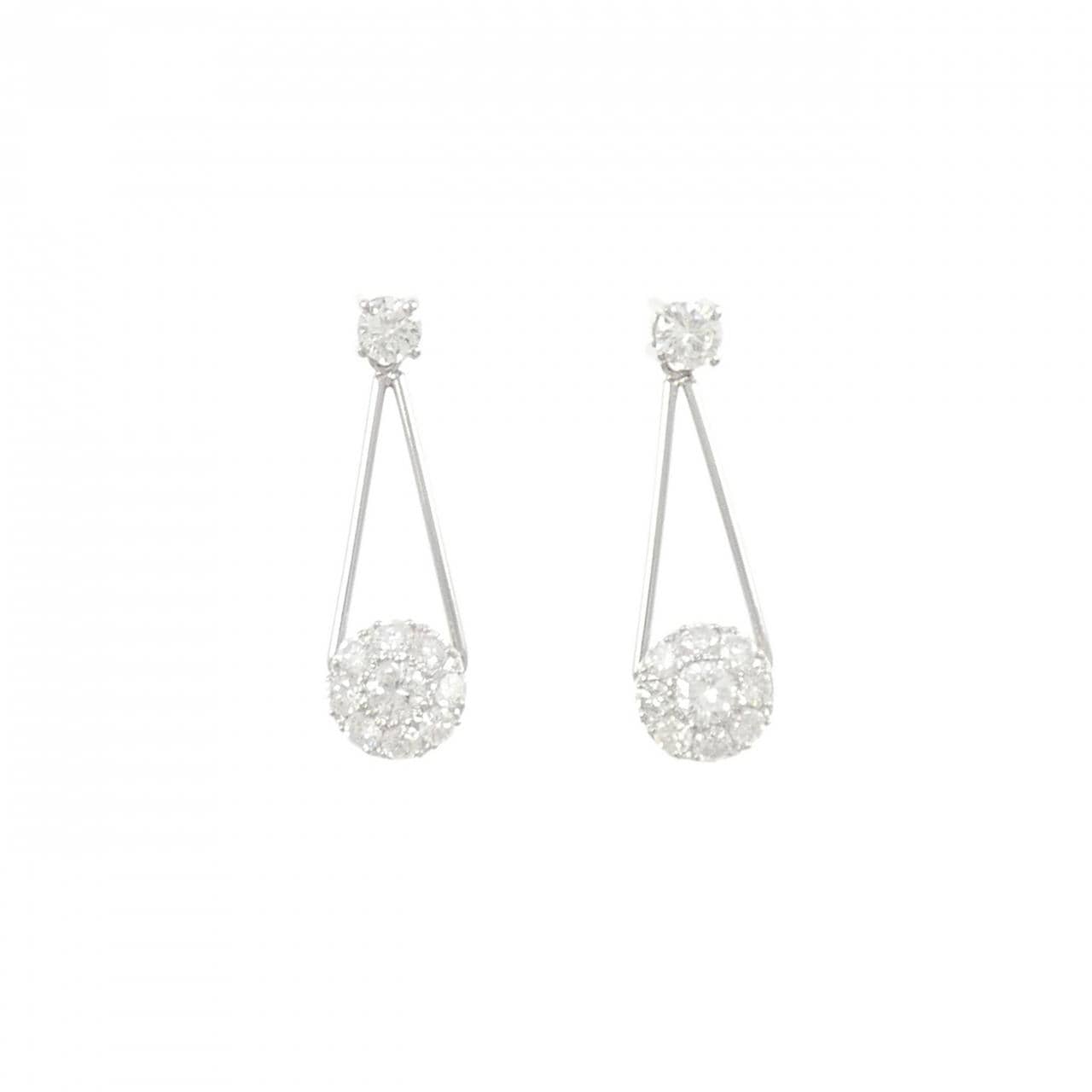 PT900 ダイヤモンド ピアス 1.08CT