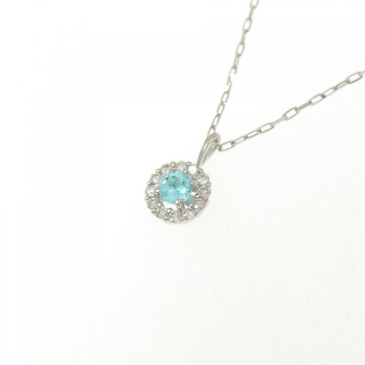 PT900 トルマリン ネックレス 0.04CT