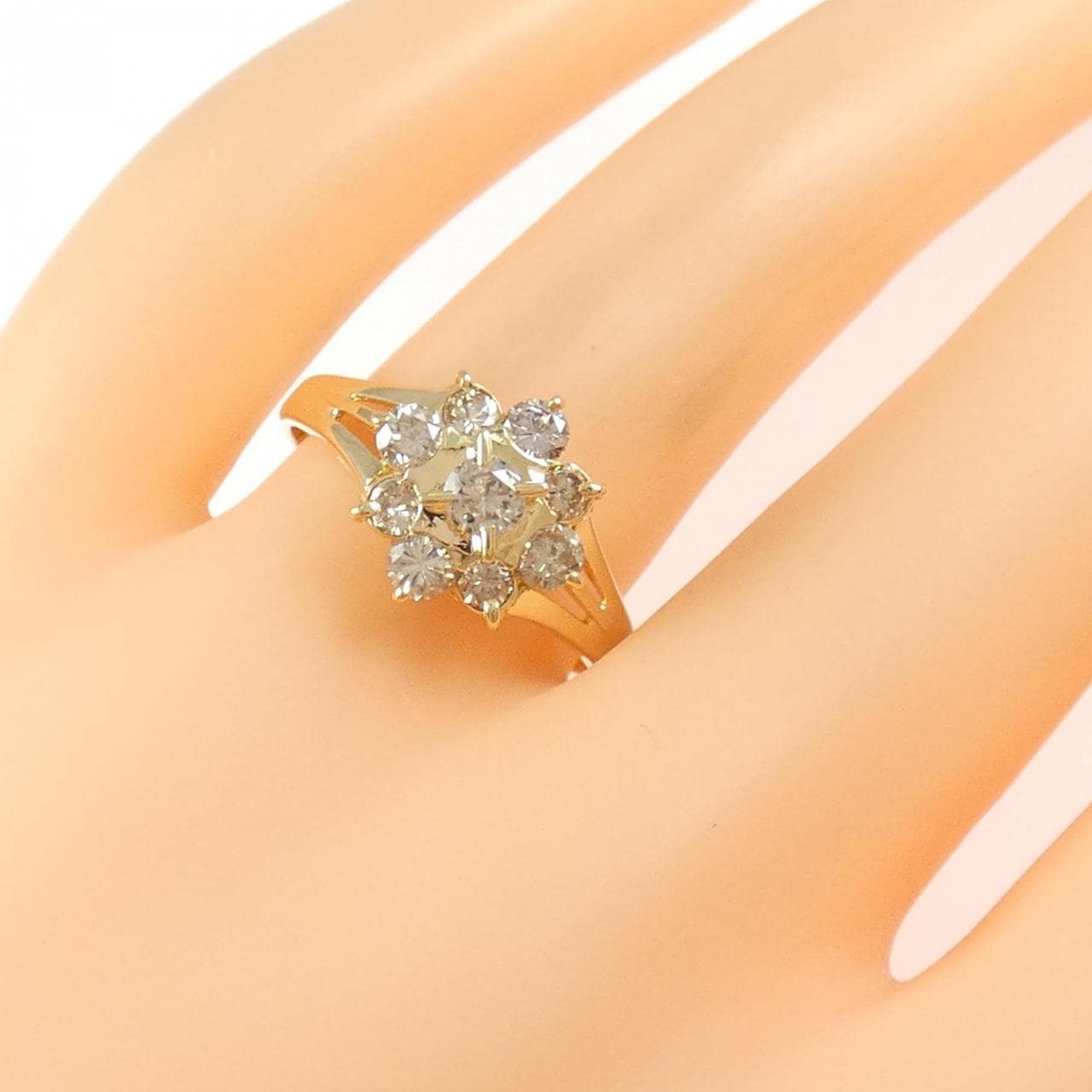 K18YG ダイヤモンド リング 0.71CT