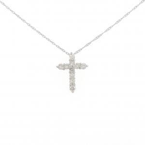 PT/PT850 クロス ダイヤモンド ネックレス 0.3CT