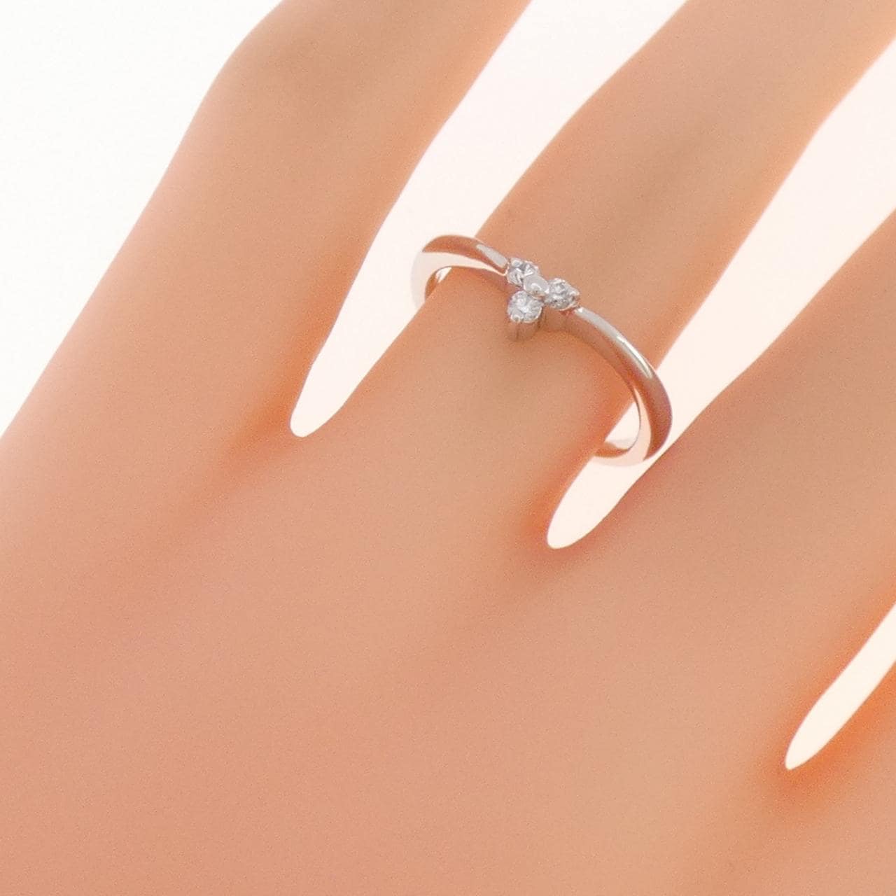 K18WG ダイヤモンド リング 0.07CT