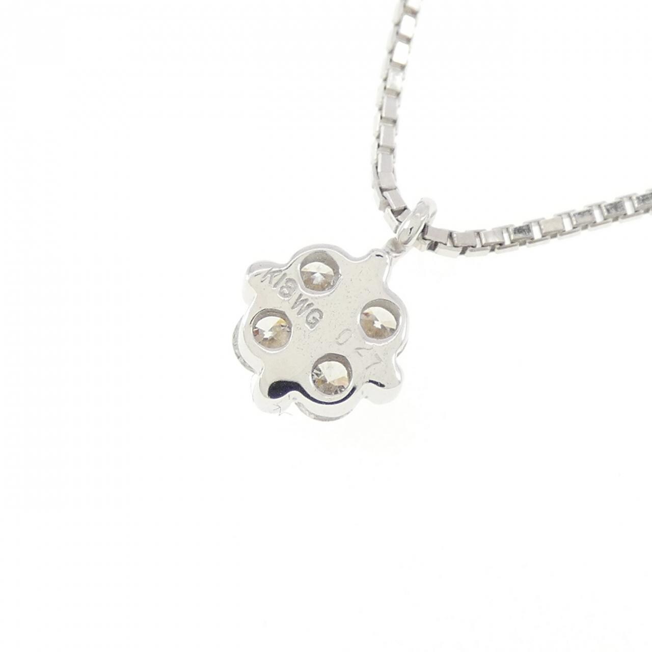 K18WG/PT ダイヤモンド ネックレス 0.27CT