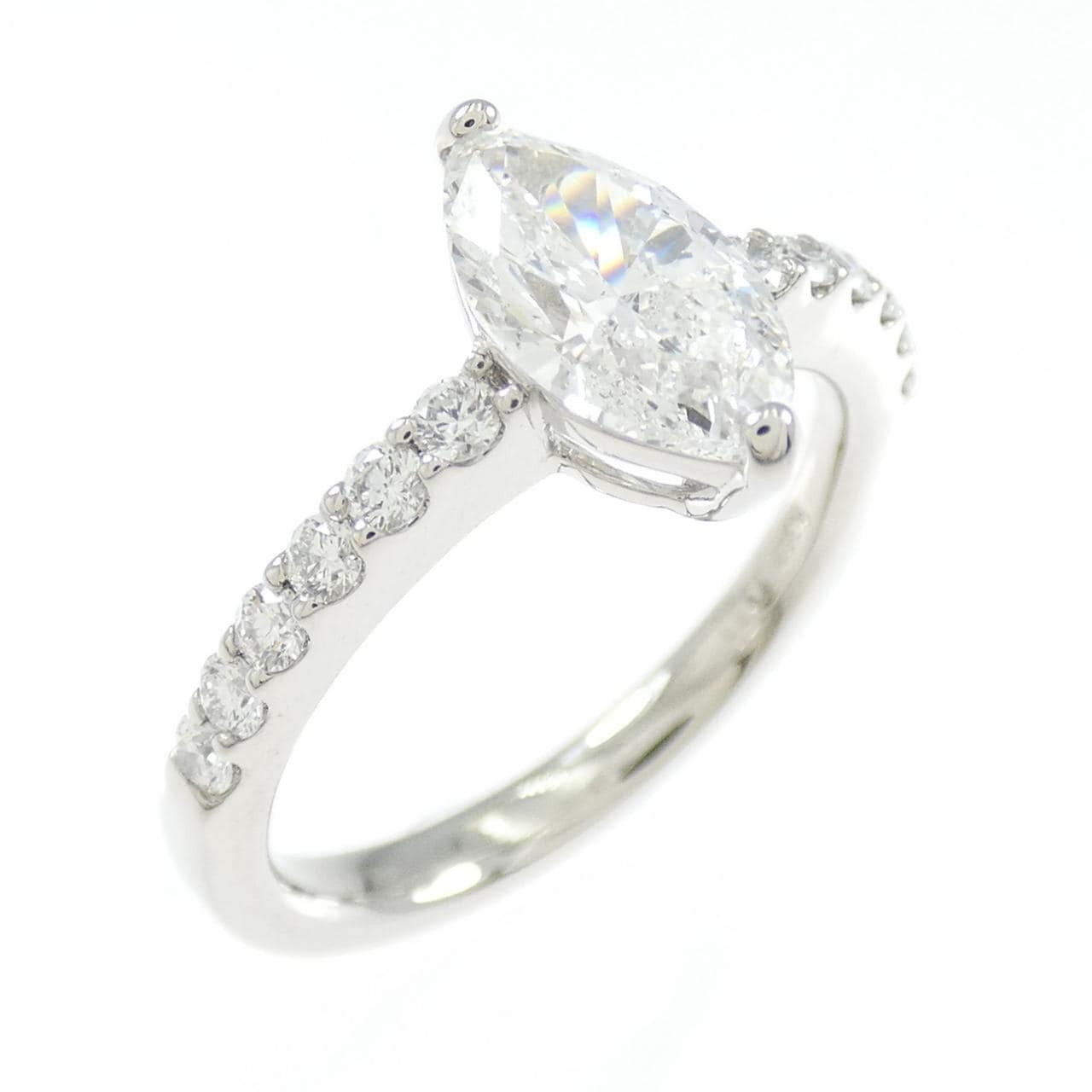 【リメイク】PT900 ダイヤモンド リング 1.011CT D SI2 マーキスカット