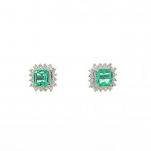 PT900 エメラルド ピアス 0.97CT