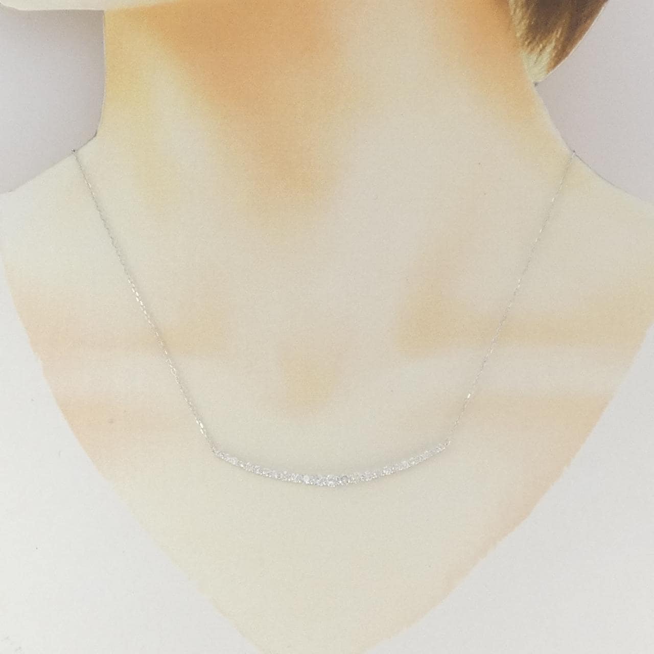 K18WG ダイヤモンド ネックレス 1.00CT