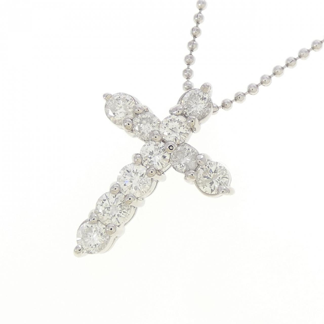 PT900/PT850 クロス ダイヤモンド ネックレス 0.70CT
