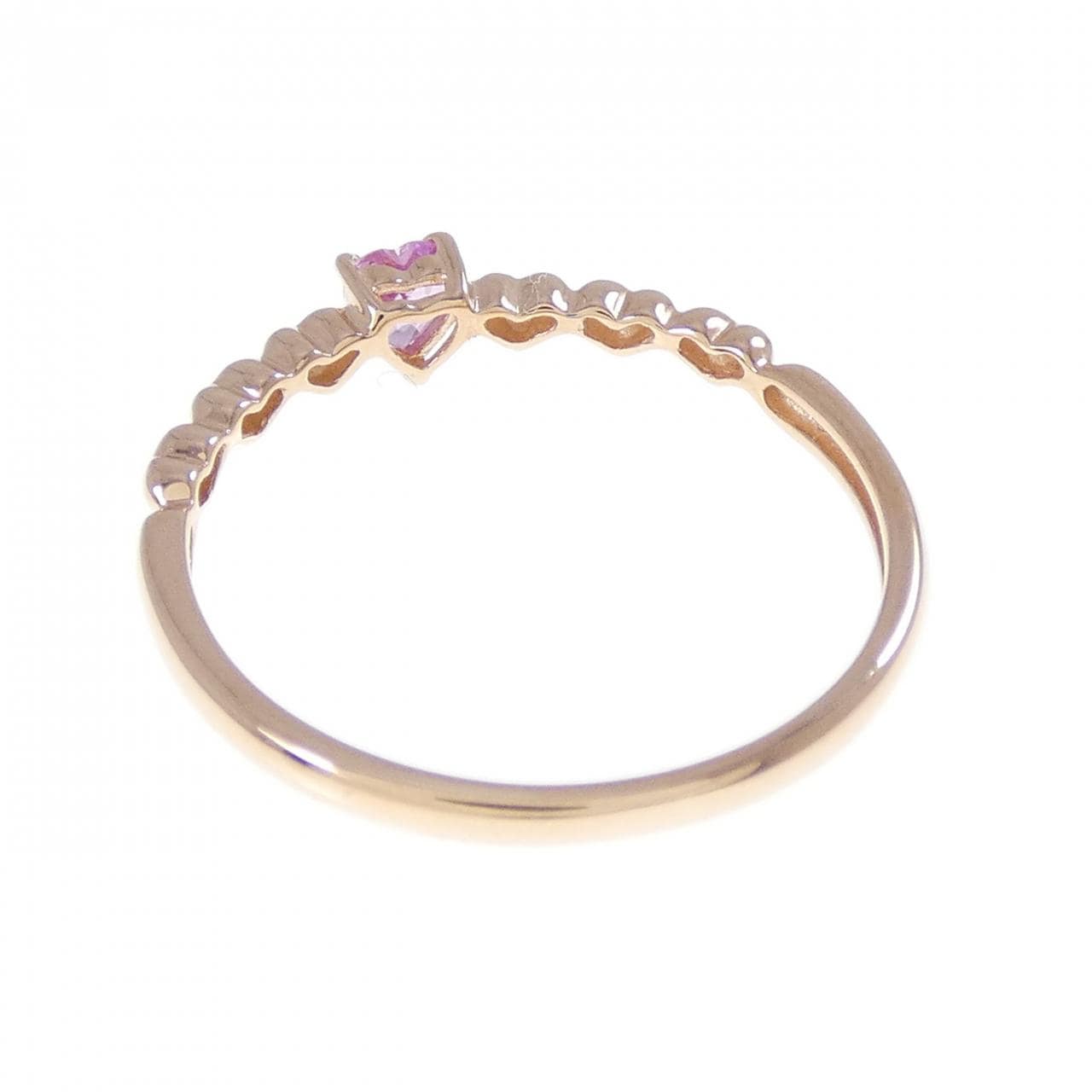 K10PG ハート サファイヤ リング