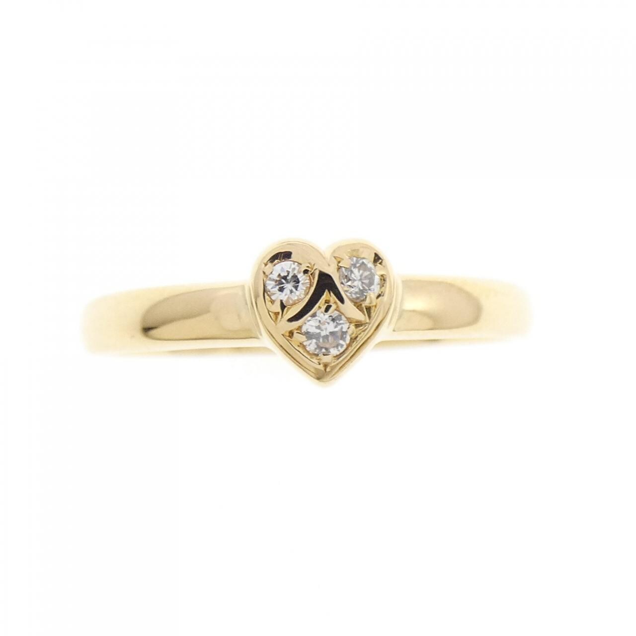 K18YG ハート ダイヤモンド リング 0.06CT