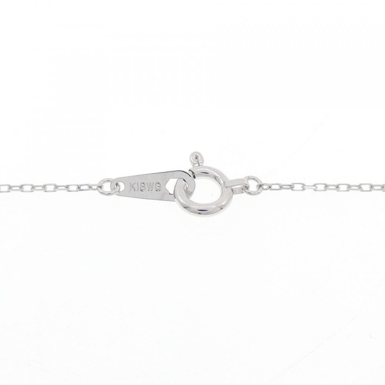 K18WG Horseshoe Diamond Necklace 0.20CT