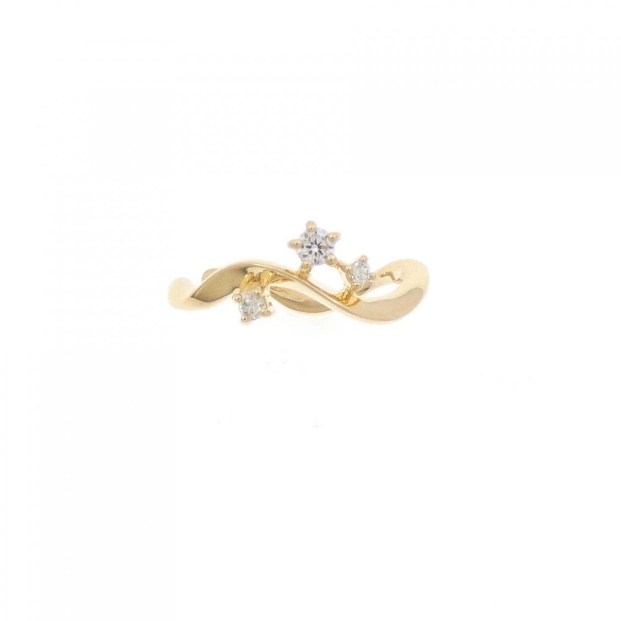 K18YG ダイヤモンド イヤーカフ 片耳