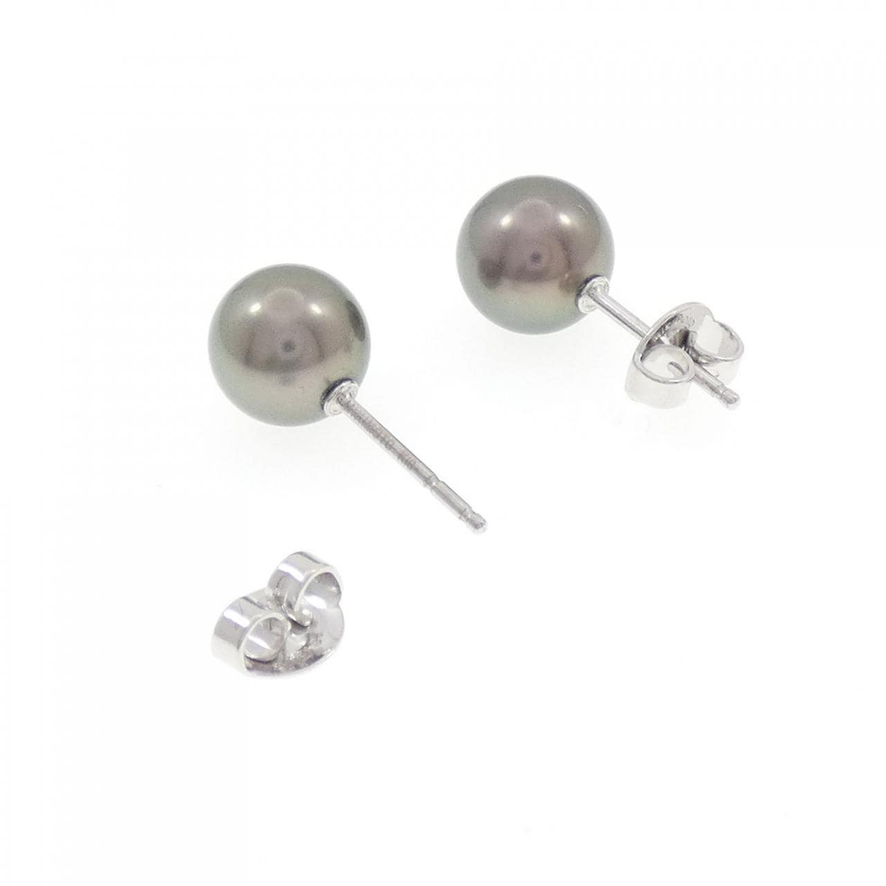 ミキモト 黒蝶パール ピアス 8.2mm