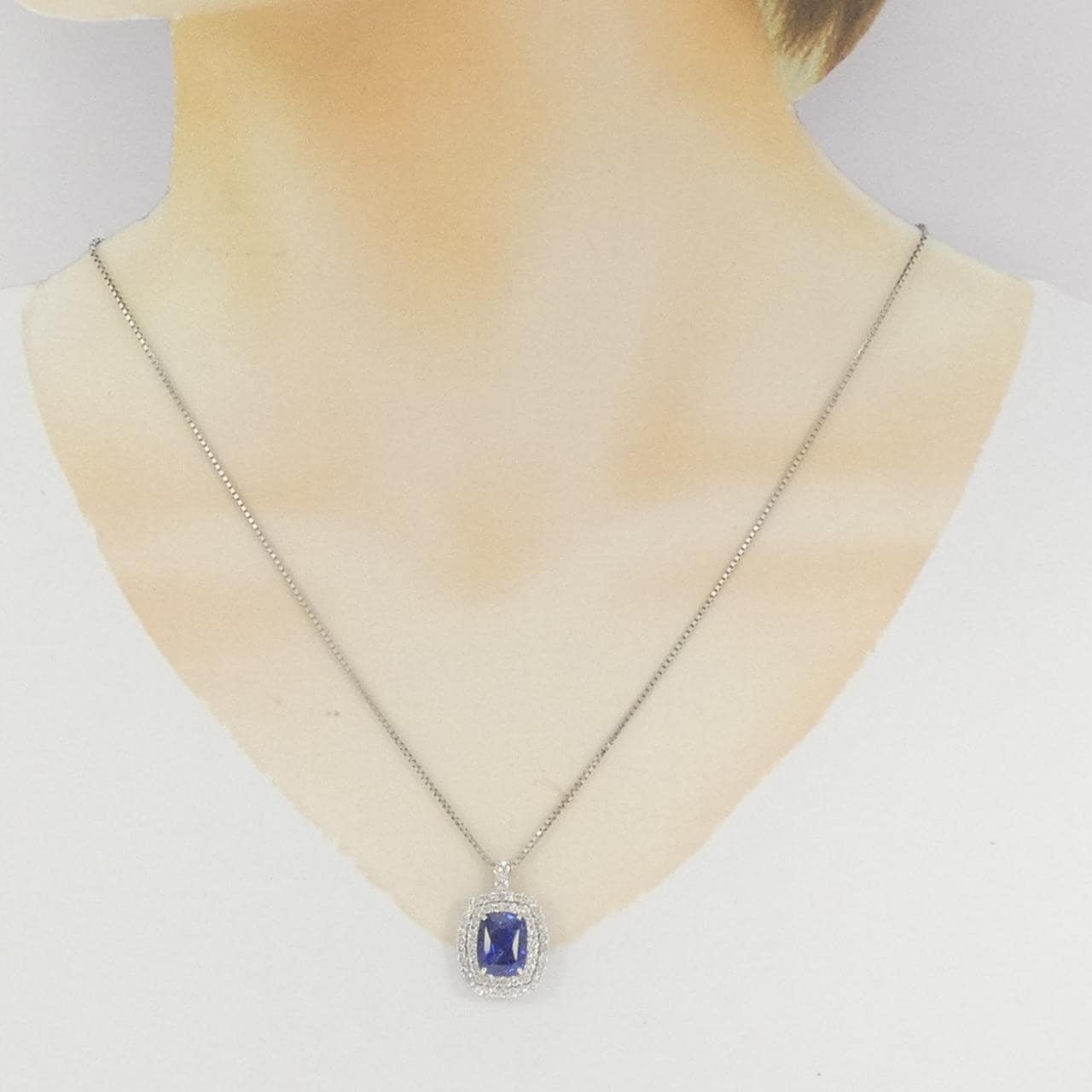 【リメイク】PT 非加熱 サファイヤ ネックレス 5.69CT スリランカ産