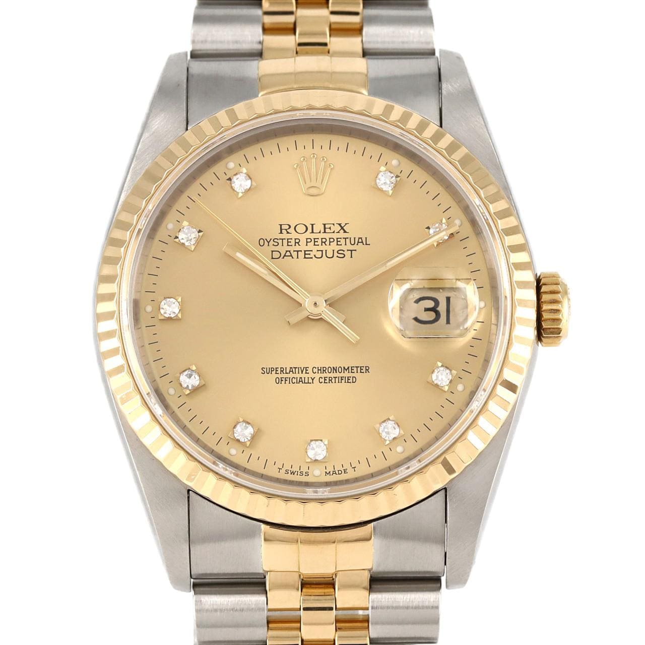 ROLEX Datejust 16233G. SSxYG Automatic L number