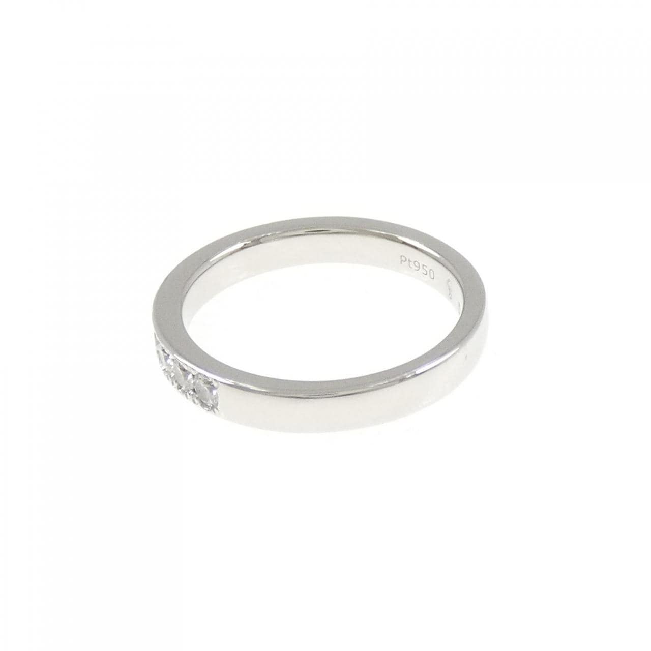 PT950 ハーフエタニティ ダイヤモンド ピンキーリング 0.280CT