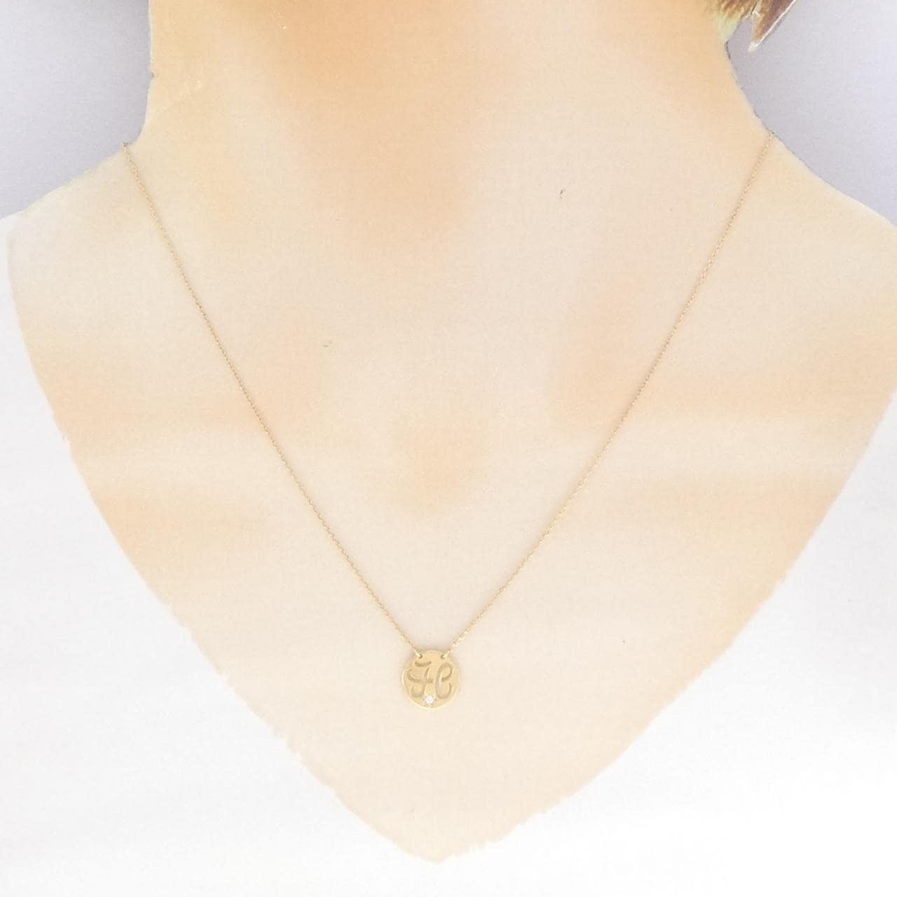 スタージュエリー イニシャル ネックレス 0.01CT