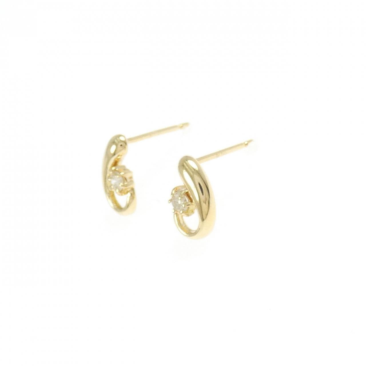 K18YG ダイヤモンド ピアス 0.08CT