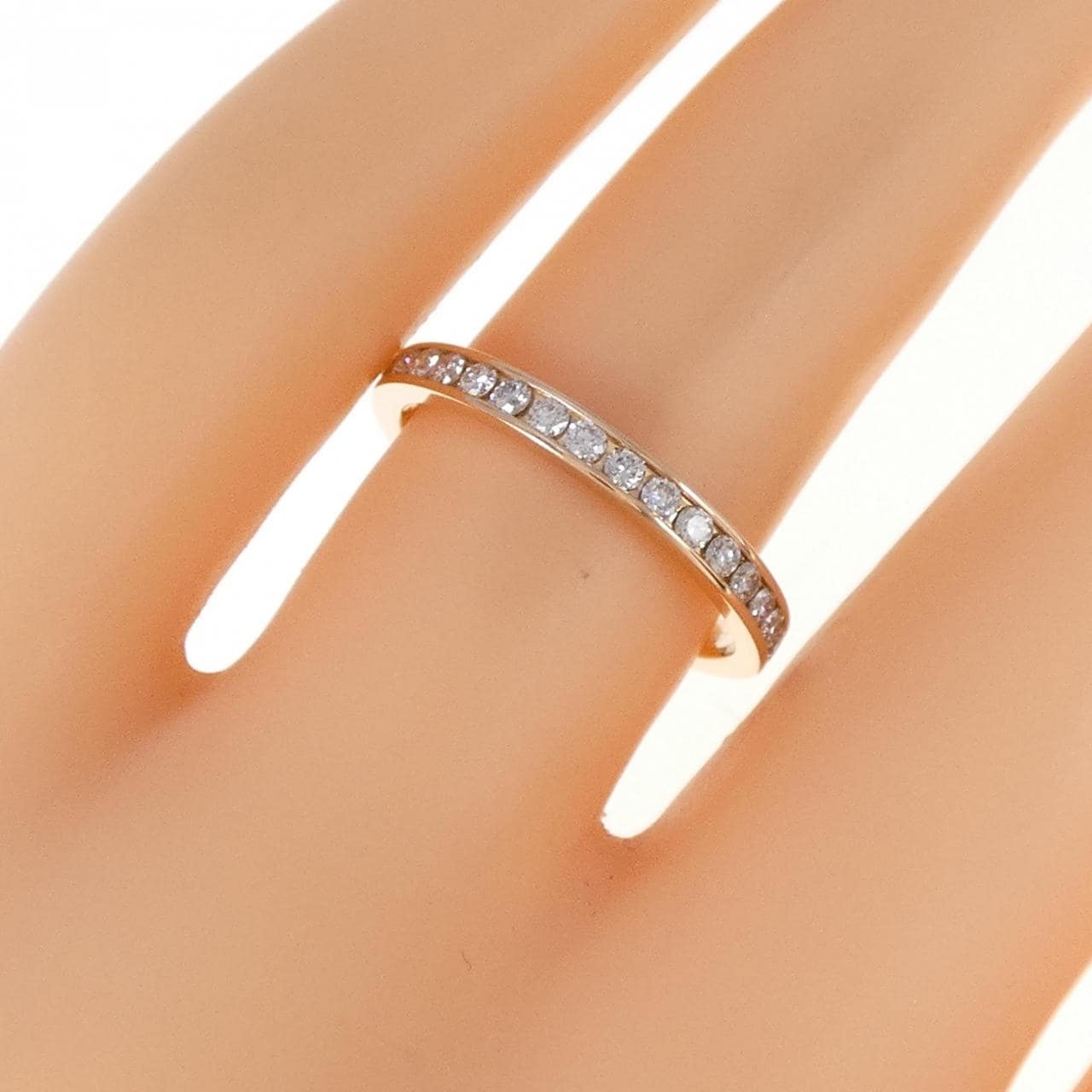 K18PG 满钻石永恒钻戒 0.57CT
