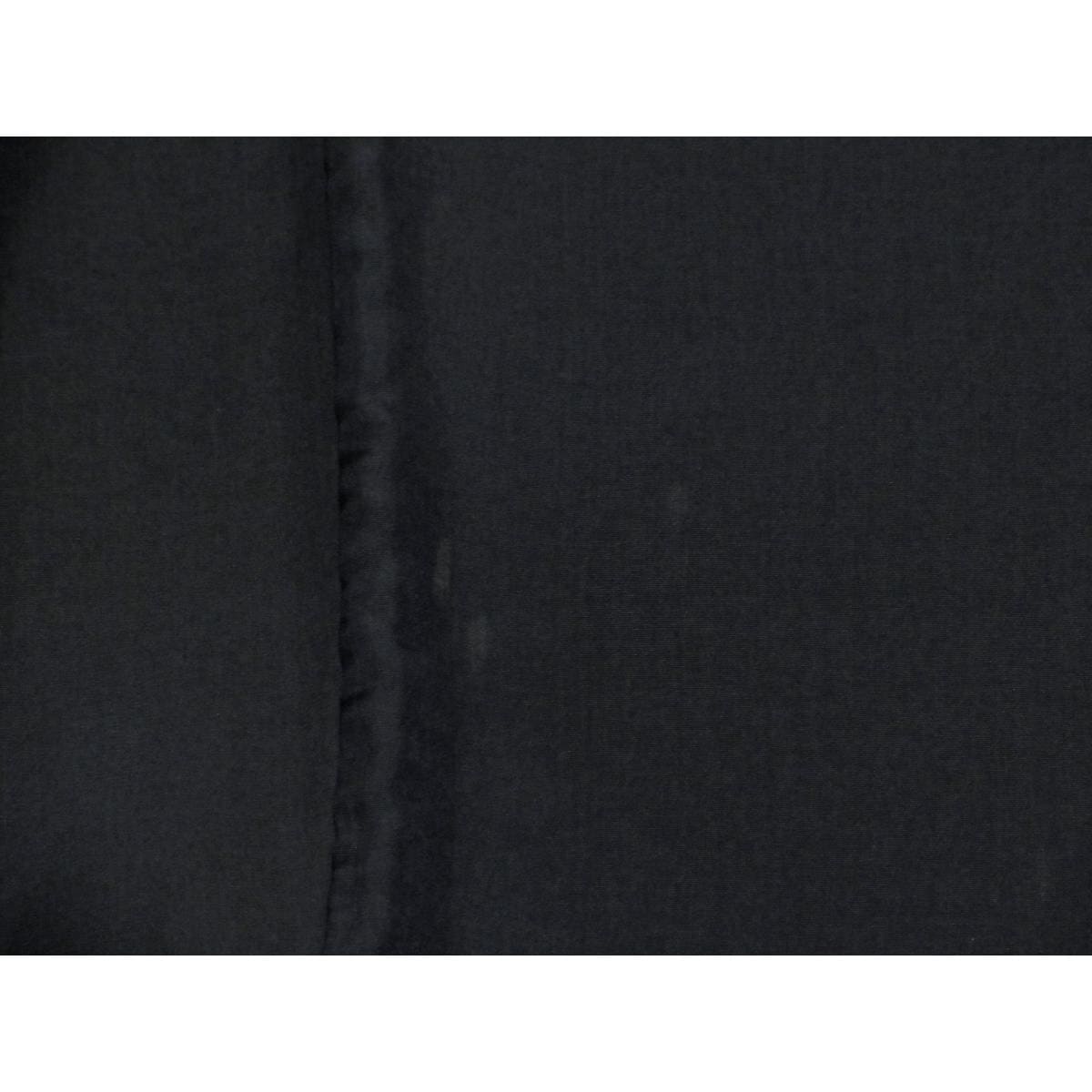 男物　黒羽二重　丸に唐花　きもの羽織　２点セット