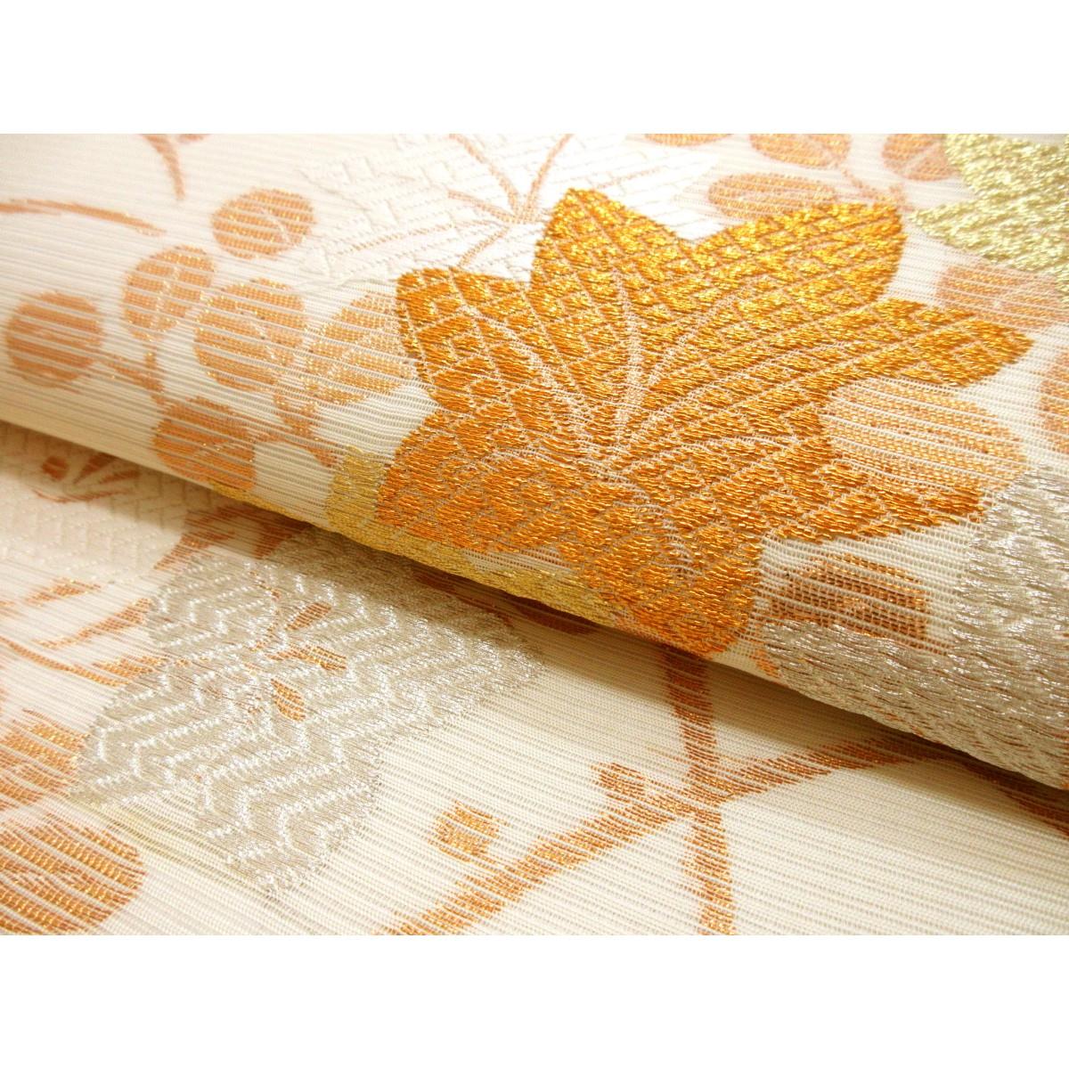 【未使用品】夏袋帯　絽織　全通柄