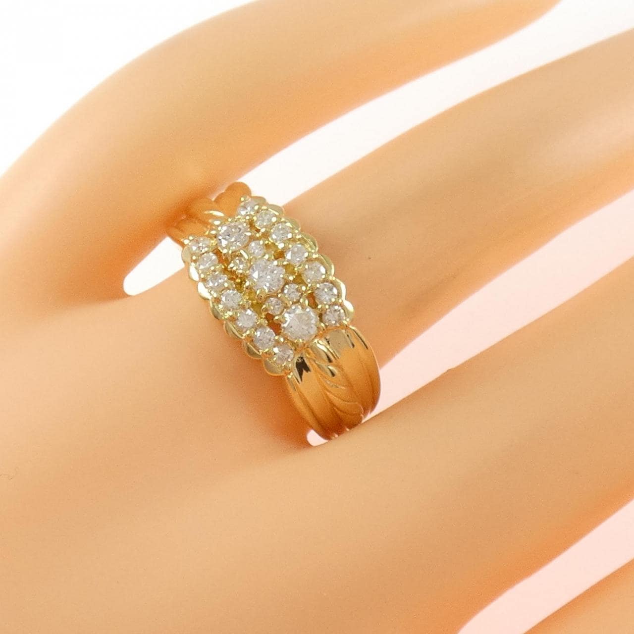 K18YG ダイヤモンド リング 0.50CT