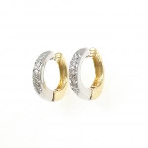 K18YG/PT900 ダイヤモンド イヤリング 0.10CT