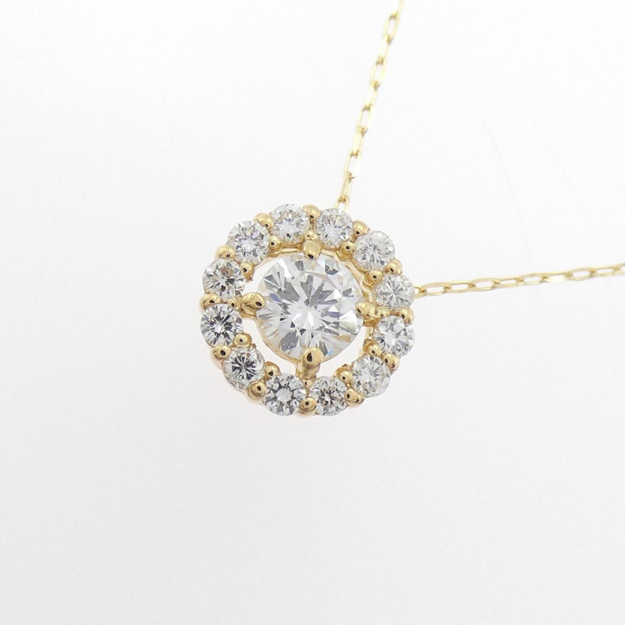 【再加工款】K18YG钻石项链 0.37克拉