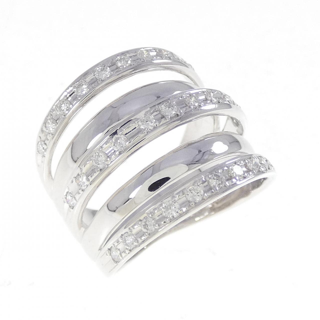 K18WG ダイヤモンド リング