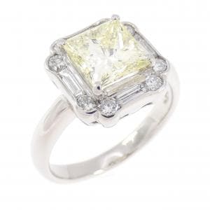 PT900 ダイヤモンド リング 1.527CT LY SI2 ファンシーカット