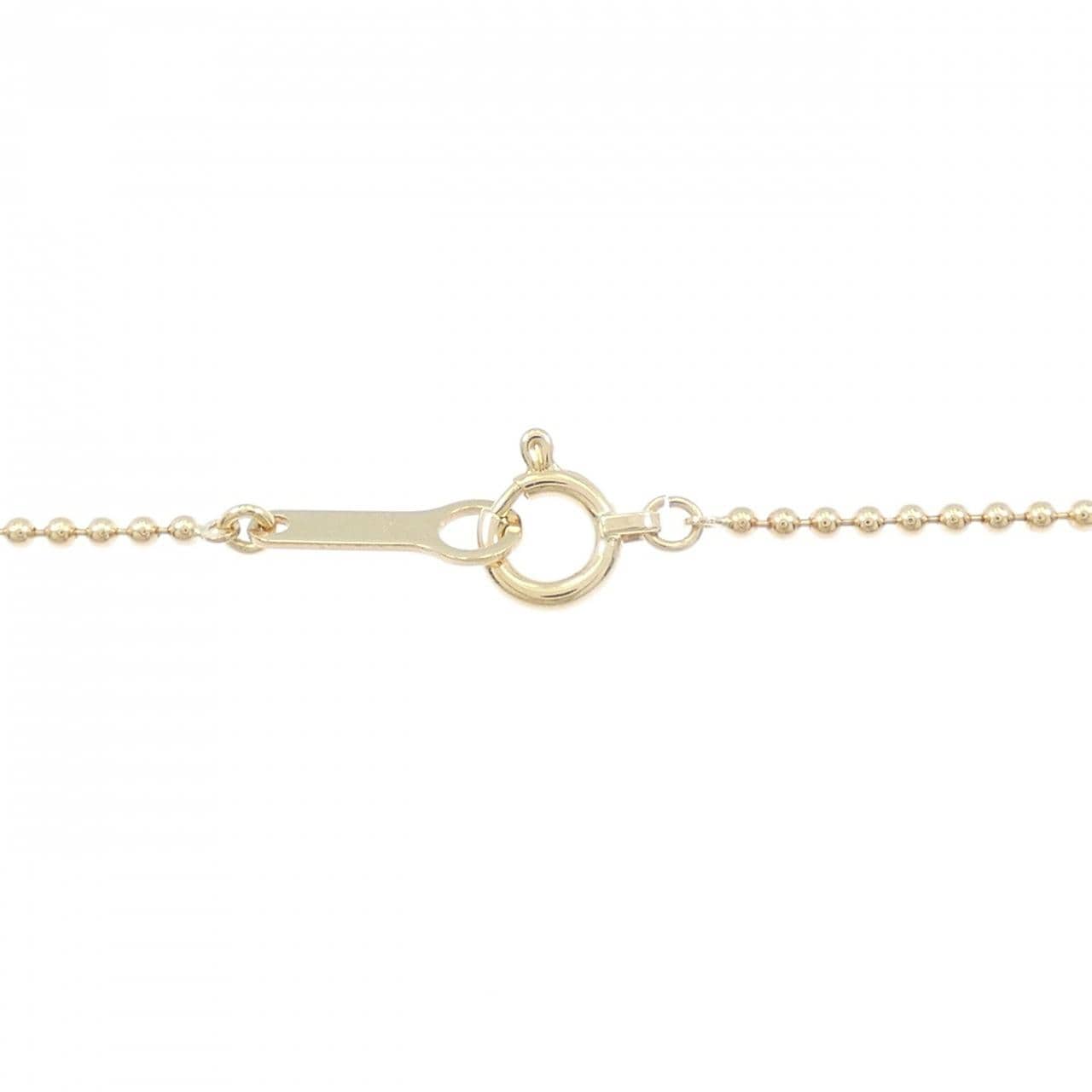 K18YG フラワー 白蝶パール ネックレス 10.6mm