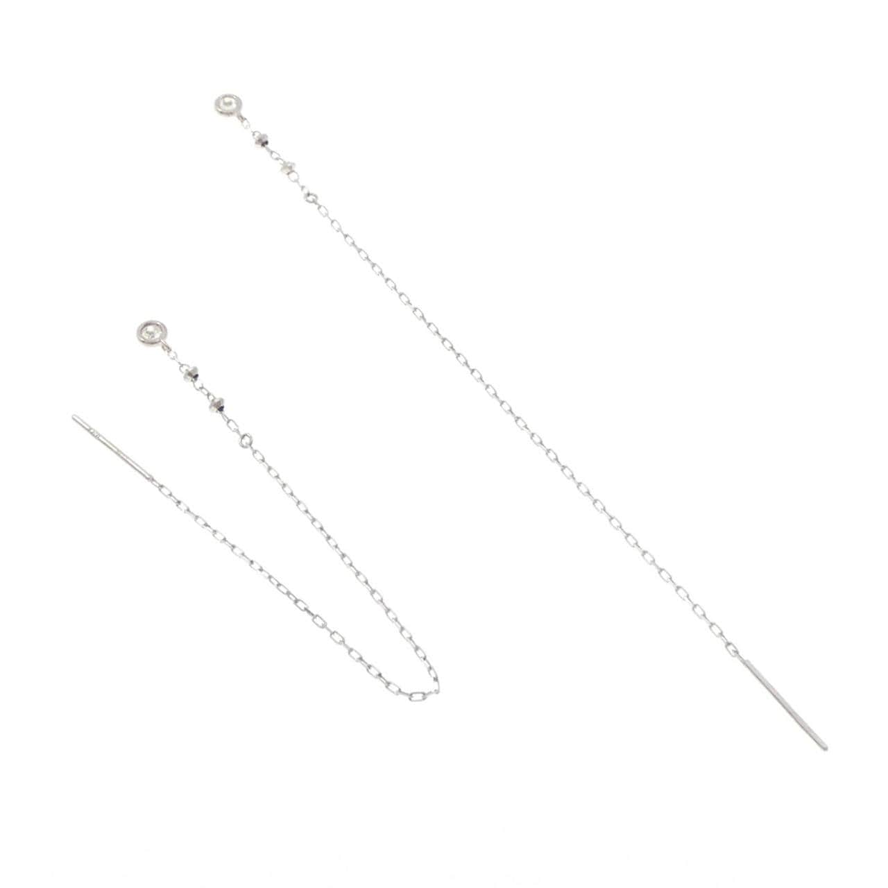 K10WG ダイヤモンド ピアス 0.08CT