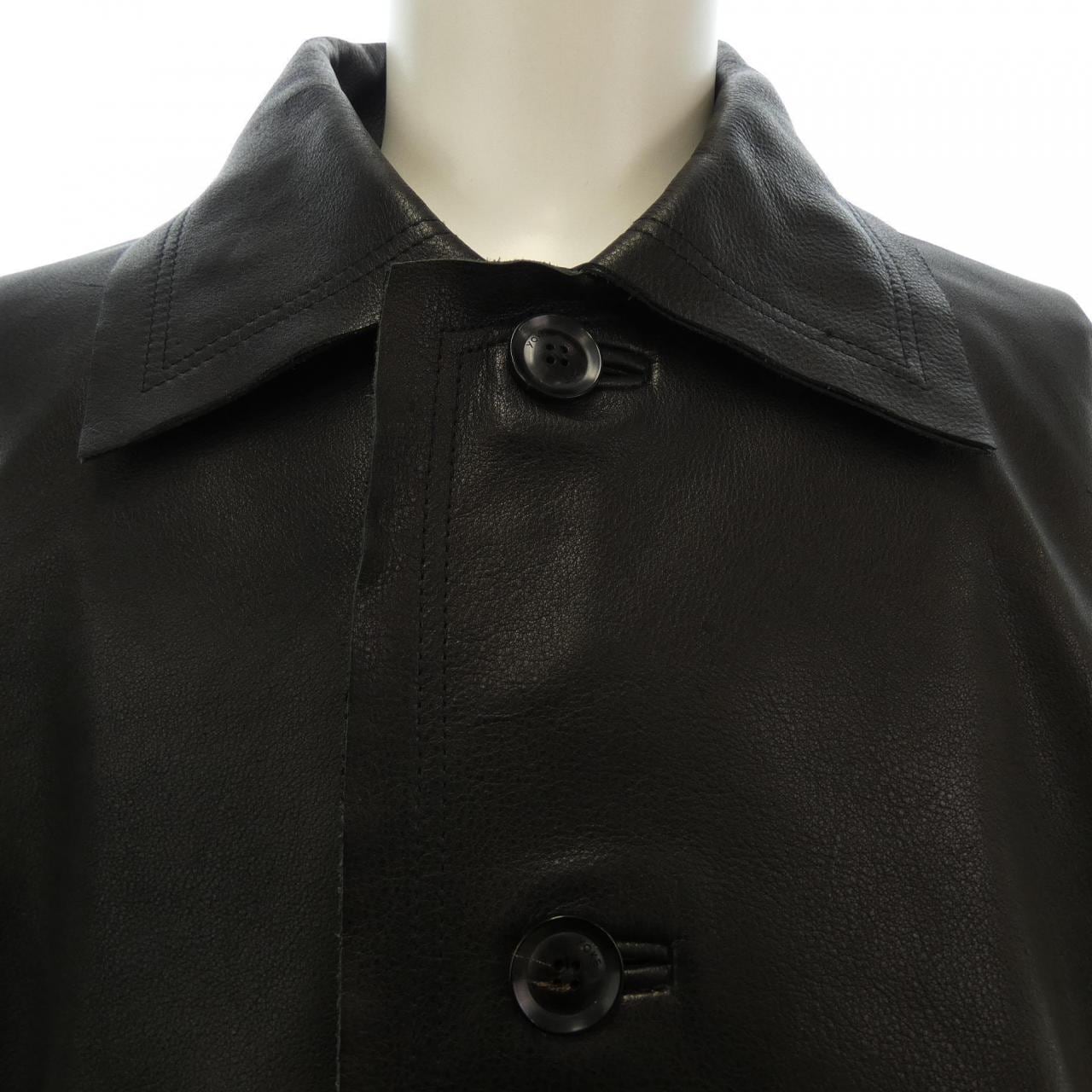 YOKE Leather Coat