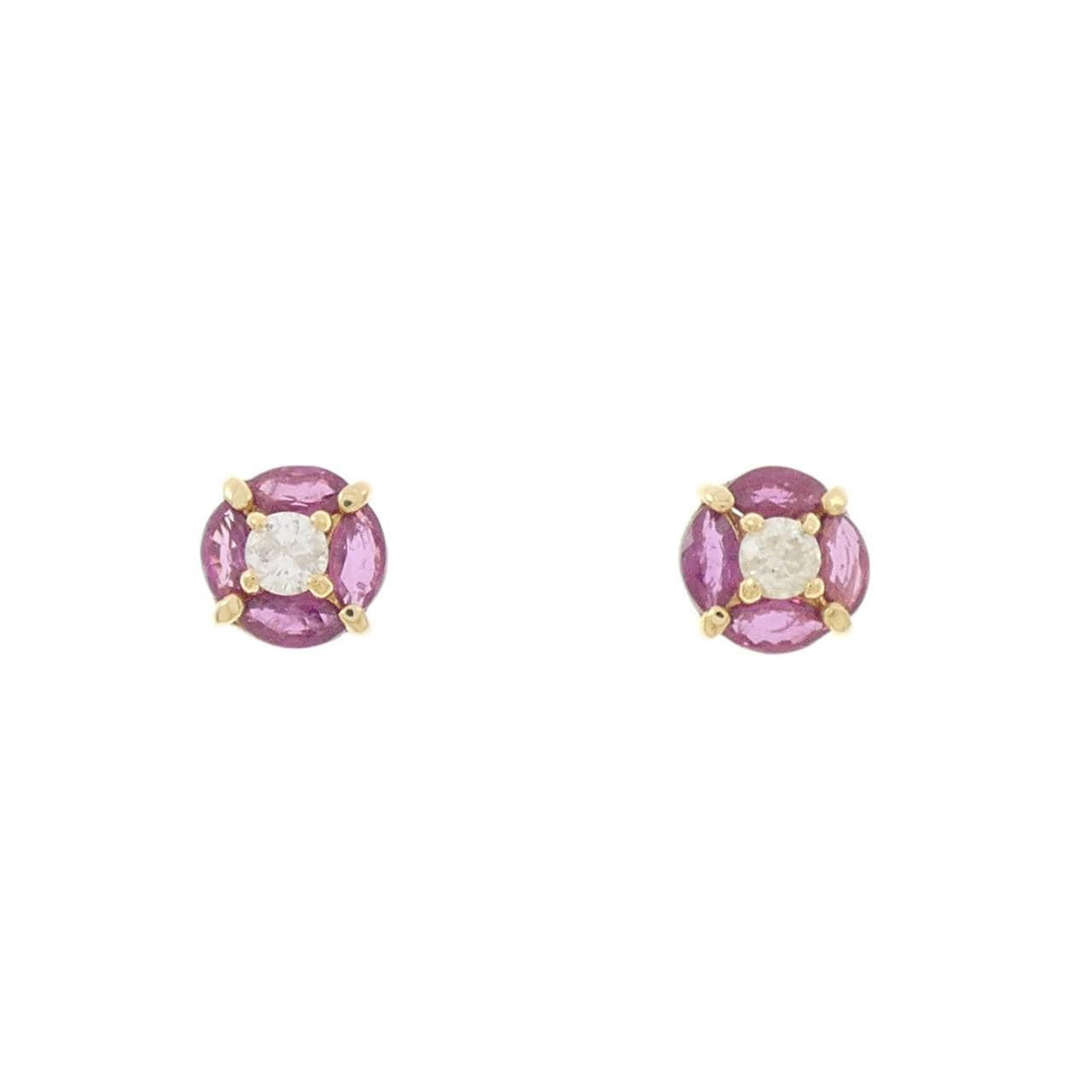 K18YG ルビー ピアス 0.82CT