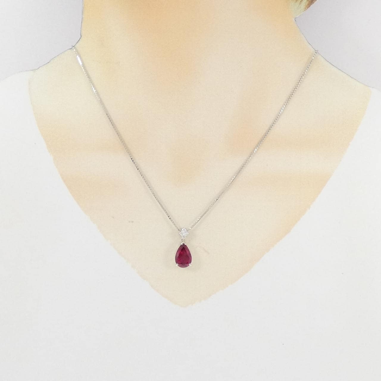 PT900/PT850 ルベライトトルマリン ネックレス 2.70CT