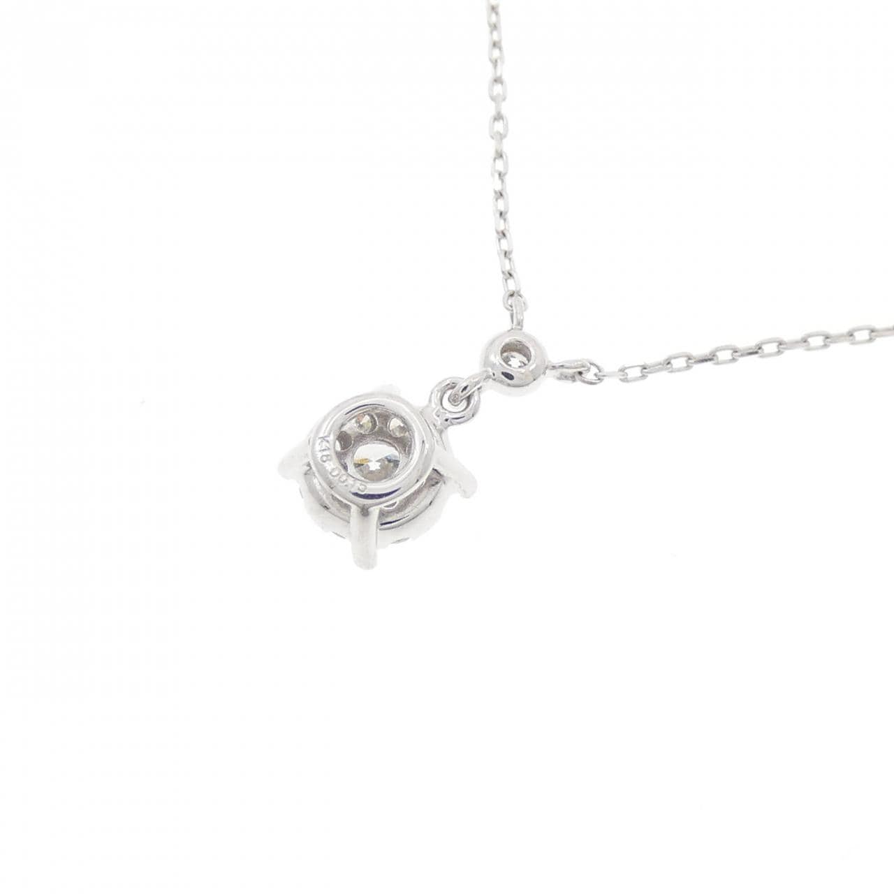 K18WG ダイヤモンド ネックレス 0.15CT