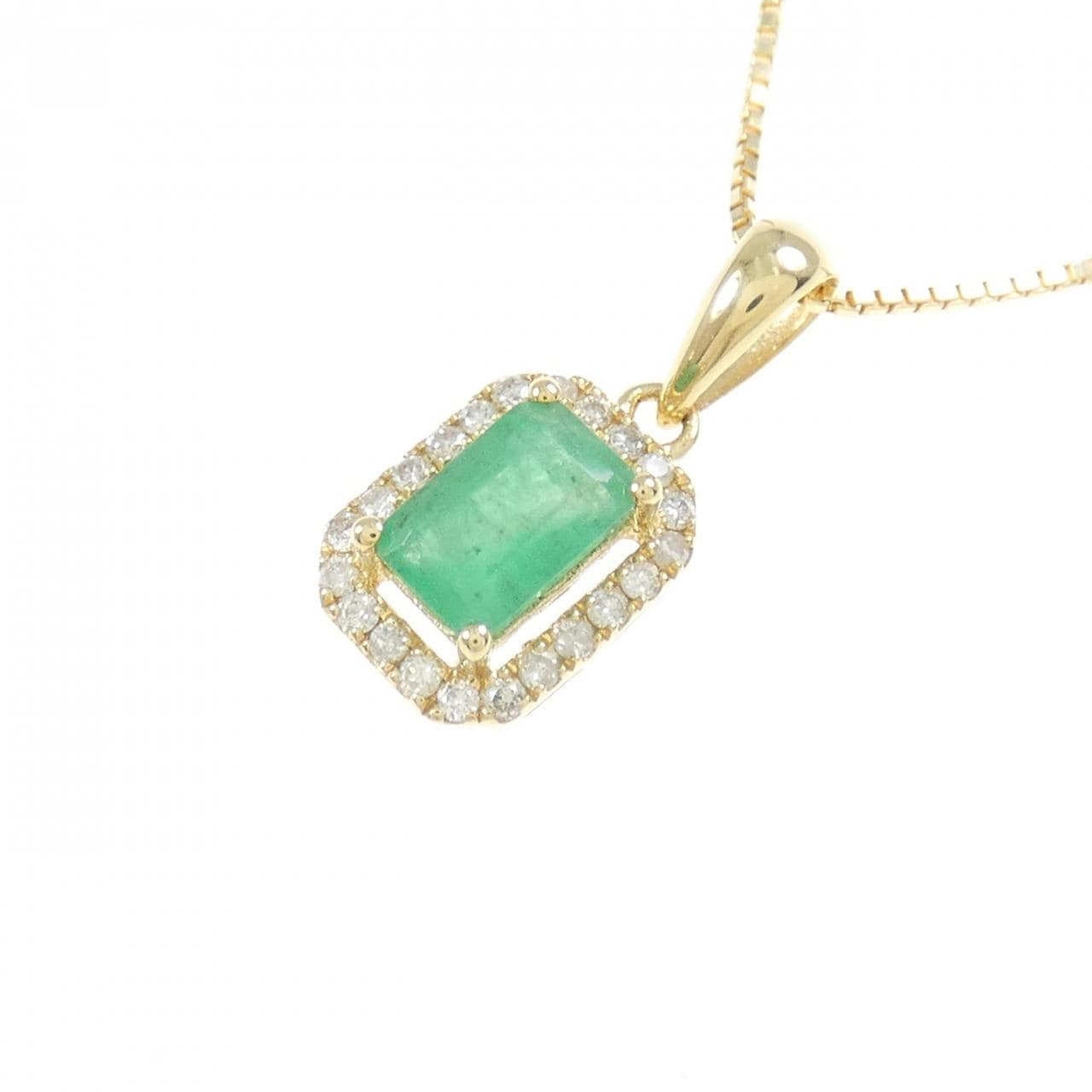 K18YG エメラルド ネックレス 0.59CT