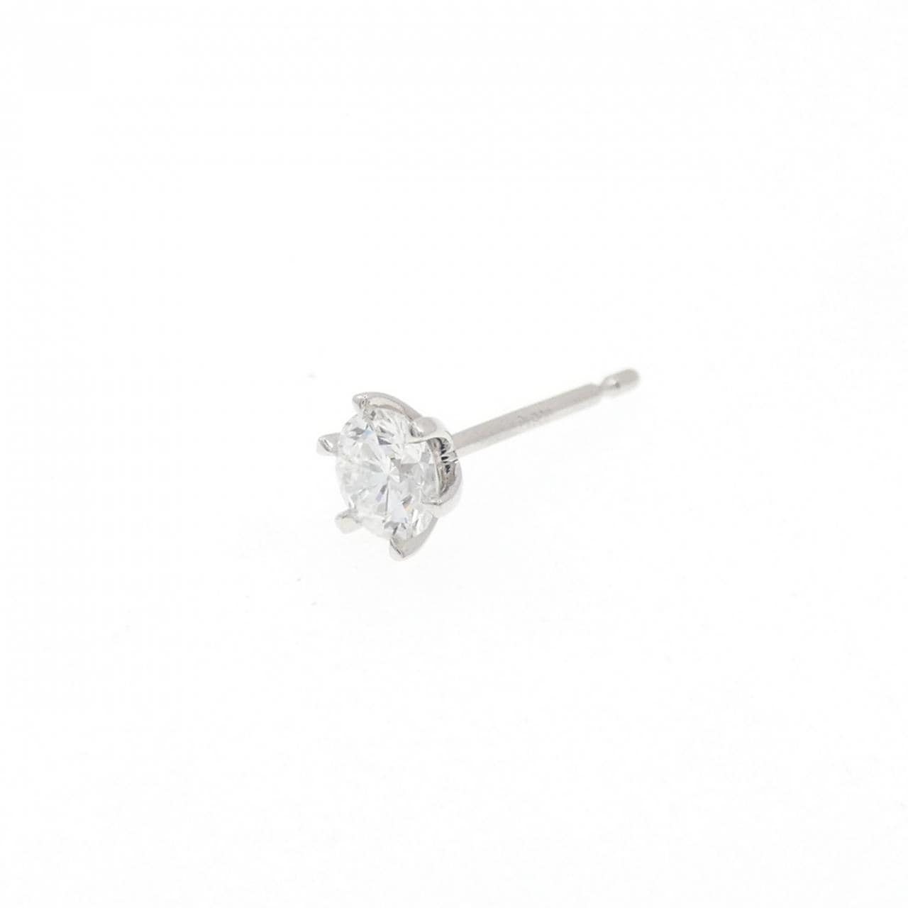 【リメイク】PT900/ST ダイヤモンド ピアス 0.257CT F SI1 VG 片耳